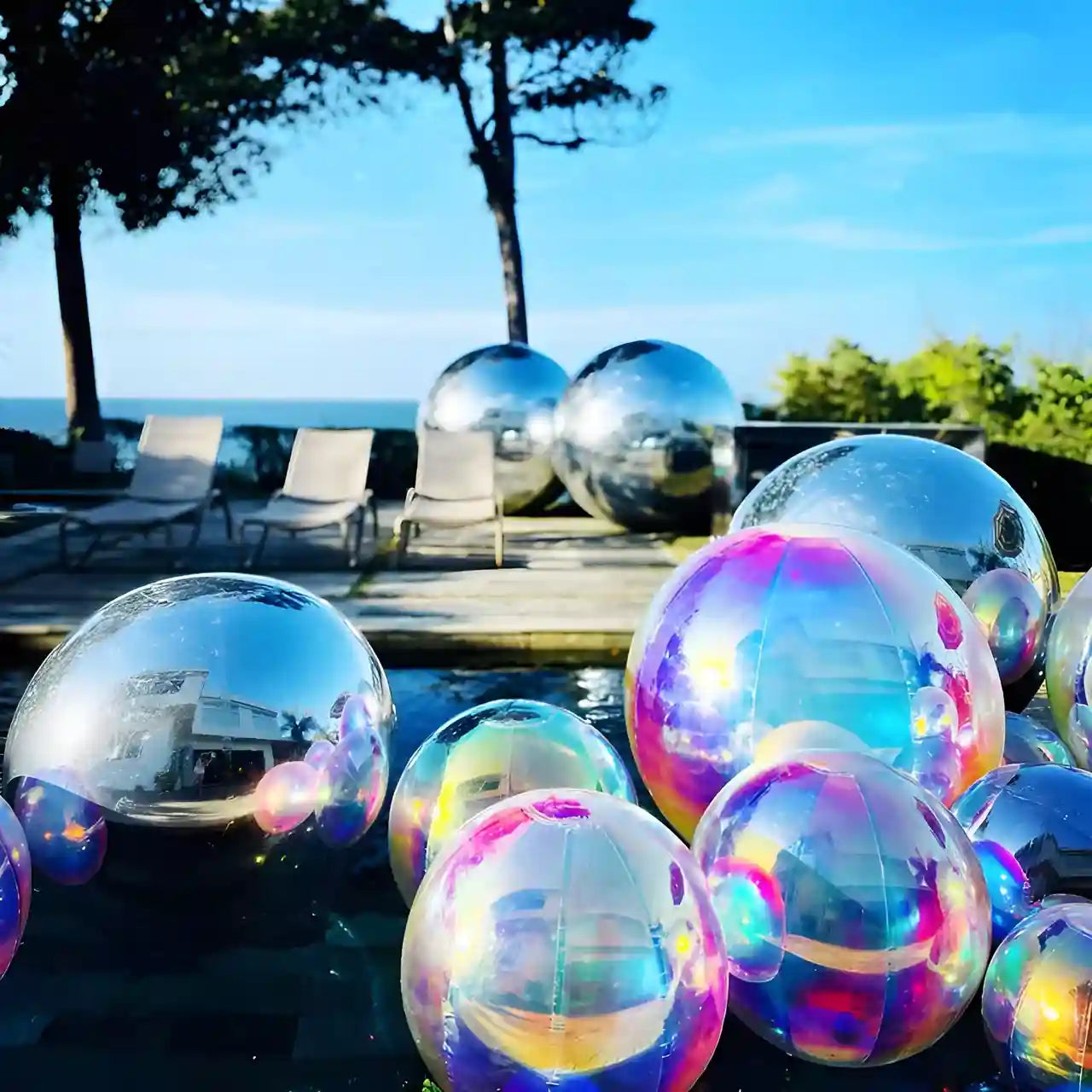 inflatable bubble balloons for pool party